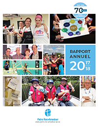 Couverture du Rapport annuel du Patro 2017-2018